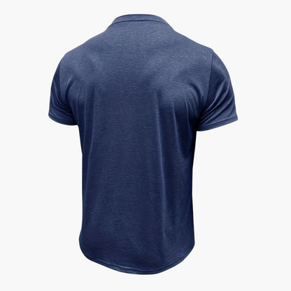 Henley T-Shirt mit Ziernähten für Herren
