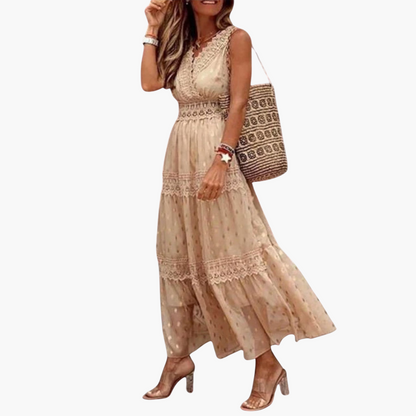 Spitzen Maxi Kleid für Damen