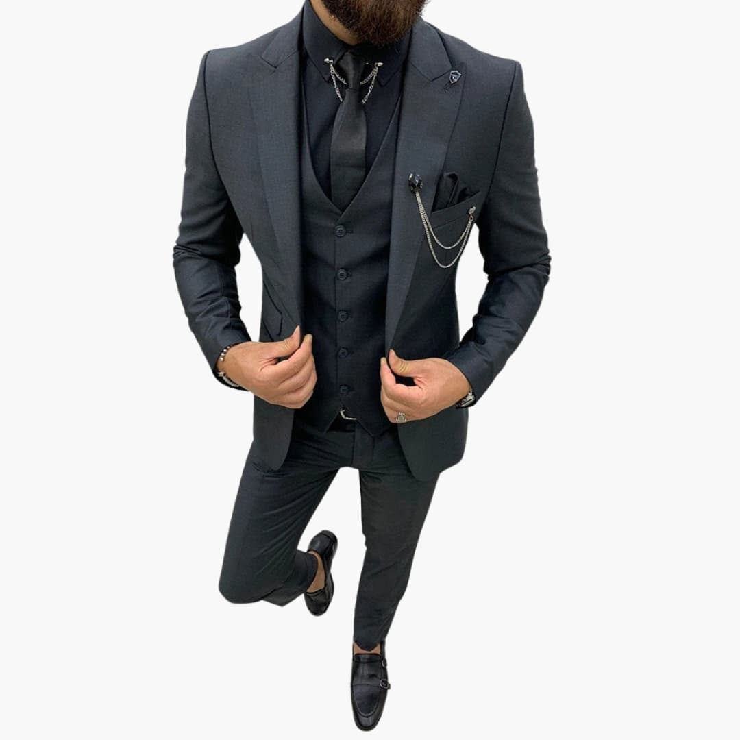 Slim Fit Abendanzug 3-teilig für Herren