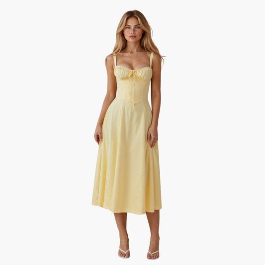 Spitzenschnürung Taillenkleid für Damen