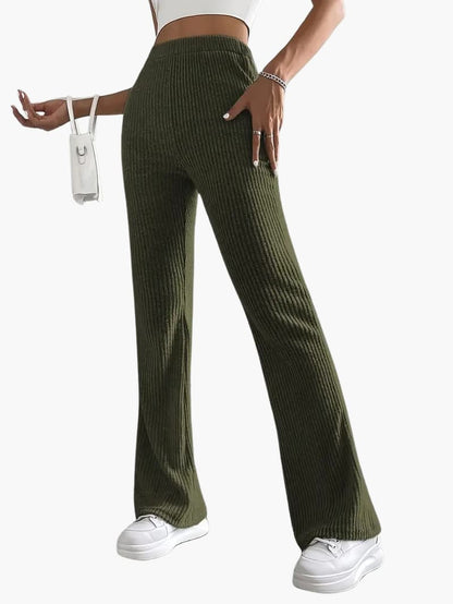 Hohe Taille Weitbein Hose für Damen