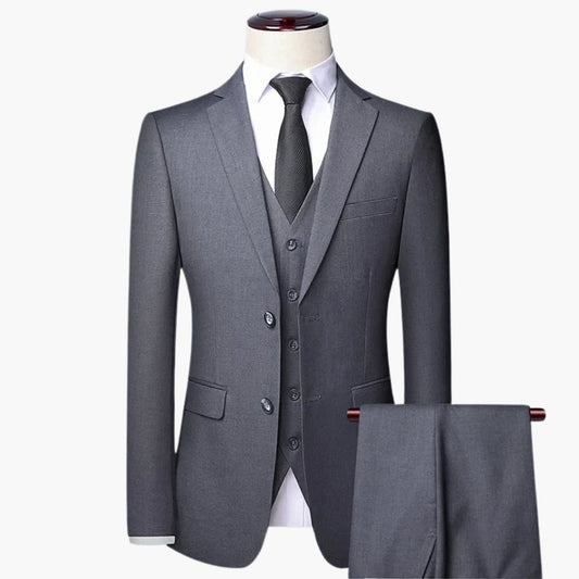 3-teiliger Slim Fit Anzug für Herren