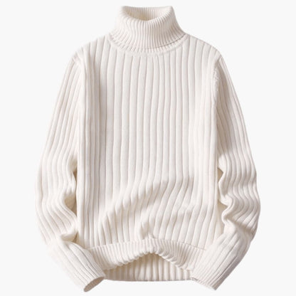 Gerippter Rollkragenpullover für Herren