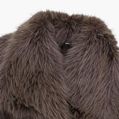 Flauschiger Mantel für Damen