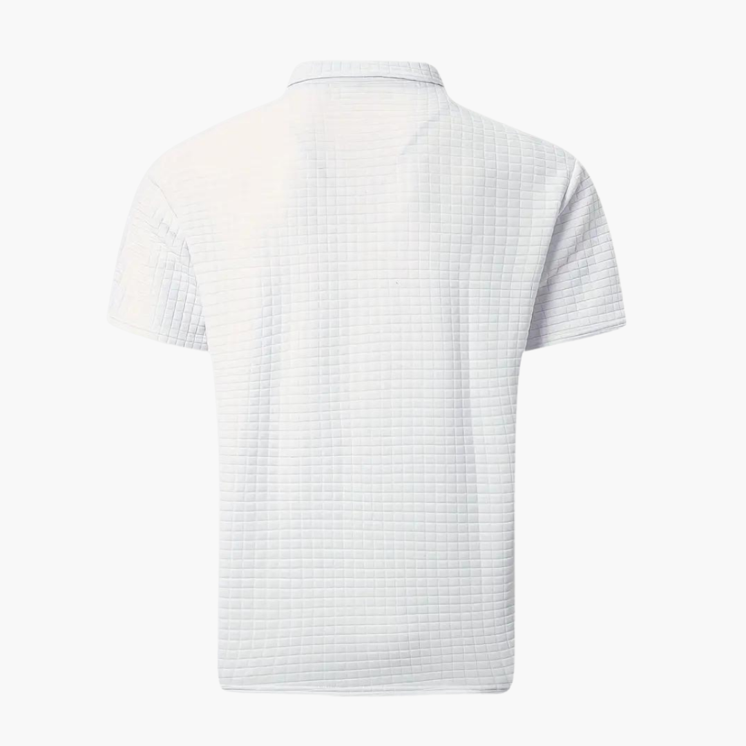 Texturiertes Slim Fit Polohemd für Herren