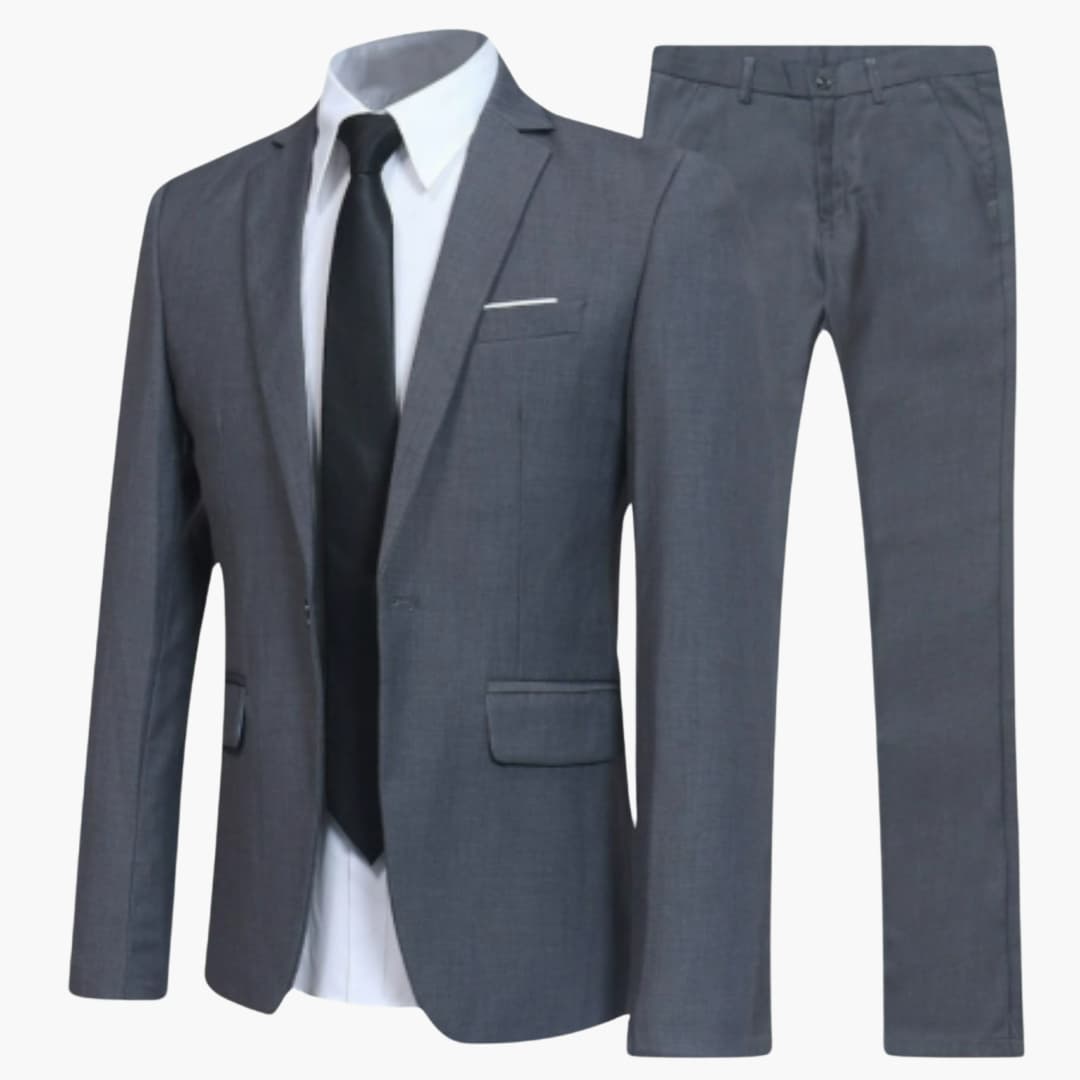Zweiteiliger Slim Fit Anzug für Herren