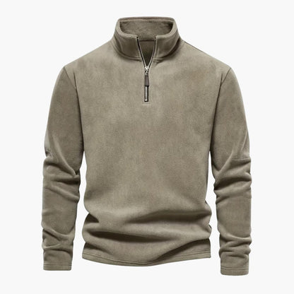 Viertelreißverschluss Fleecepullover für Herren