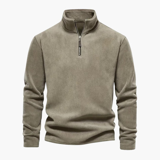 Viertelreißverschluss Fleecepullover für Herren