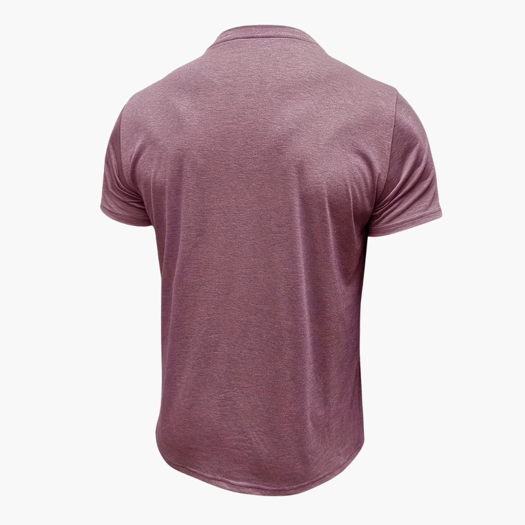 Henley T-Shirt mit Ziernähten für Herren
