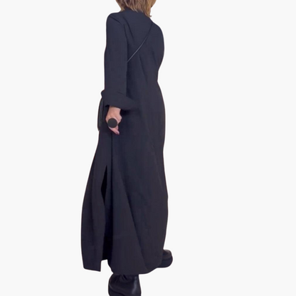 Knopfleisten Maxikleid mit Seitenschlitz für Damen