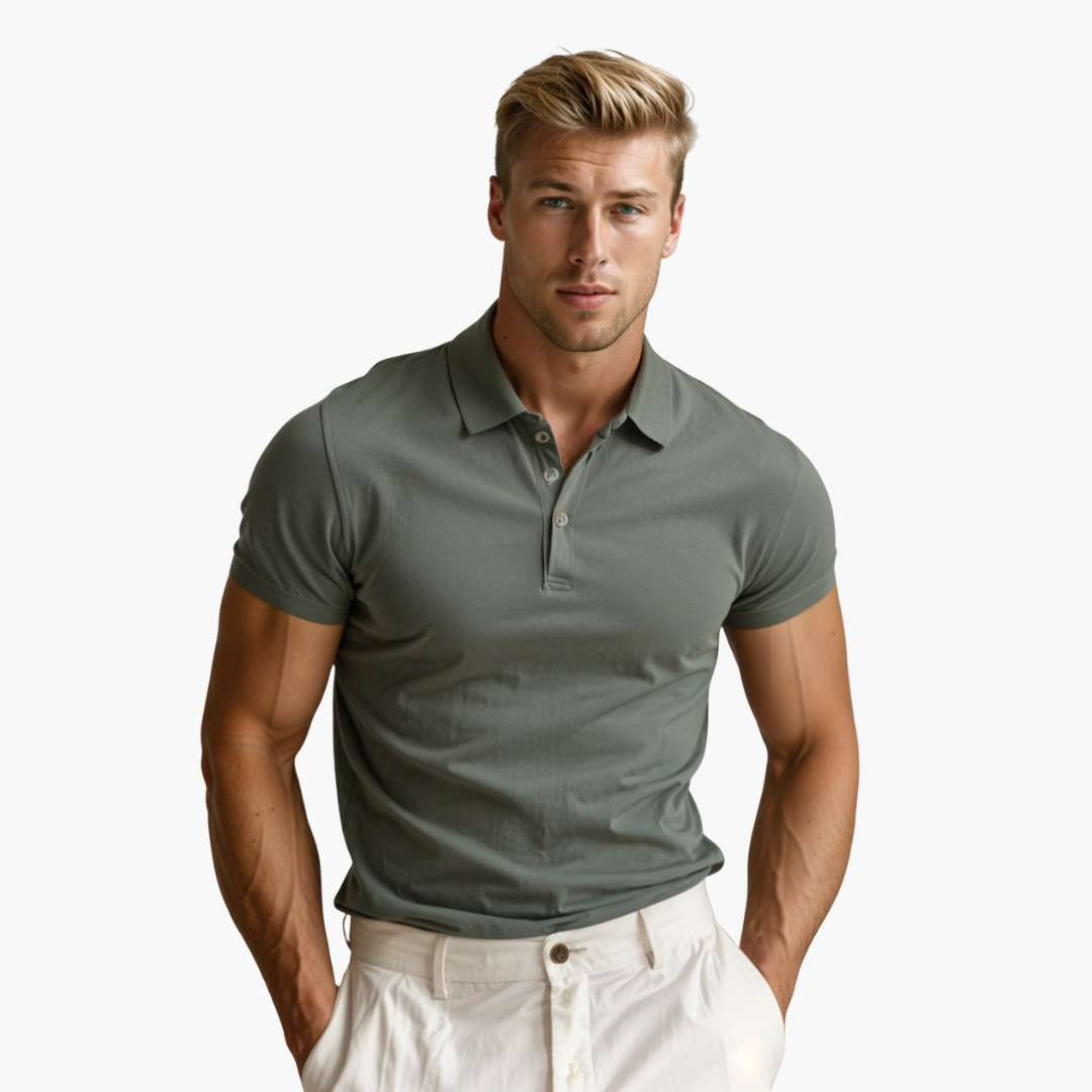 Schlankes Poloshirt mit Kragen für Herren