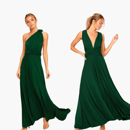 Mehrfach-Wickel Maxi Kleid für Damen