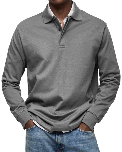 Maleko | Lässiges Langarm-Poloshirt