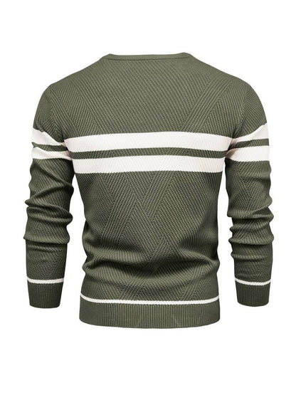 Herren-Strickpullover mit Streifen