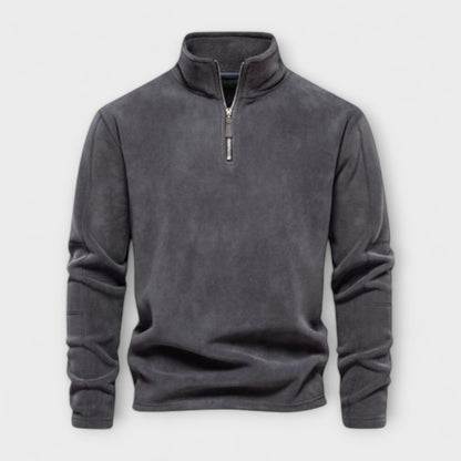 Fleece Langarm Pullover für Herren