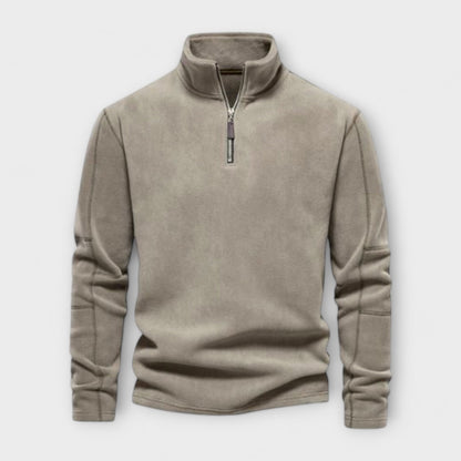 Fleece Langarm Pullover für Herren