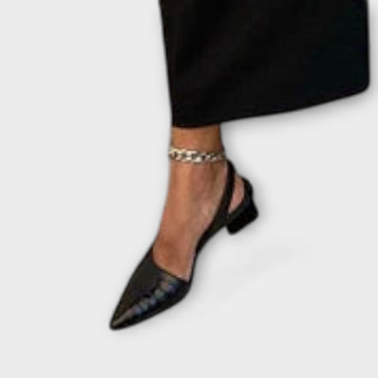 Bethany - Unregelmäßige Slingbacks Klobige Absätze