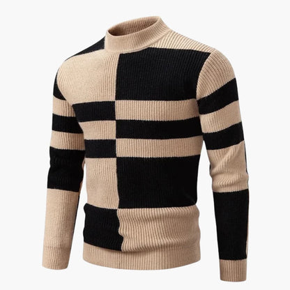 Grafik-Blockmuster Strickpullover für Herren