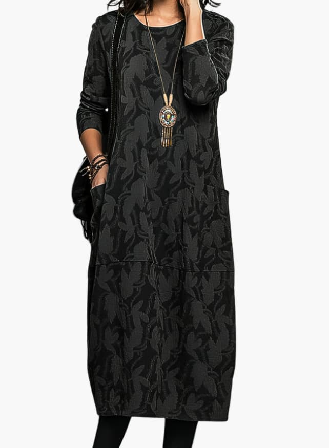 Rundhals Winterkleid für Damen