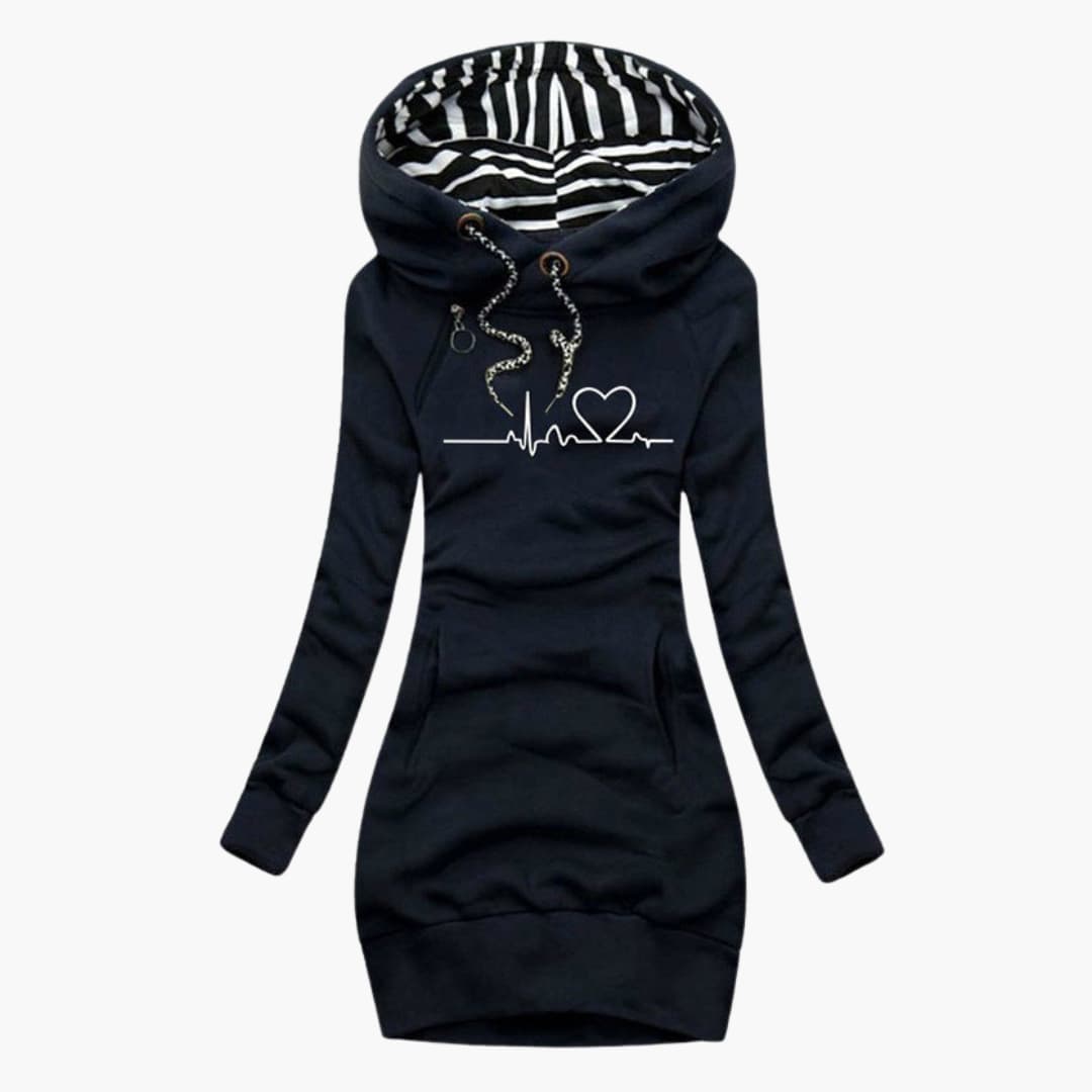 Herzmotiv Hoodie für Damen