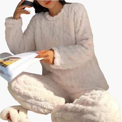 Fleece Schlafanzug Set für Damen