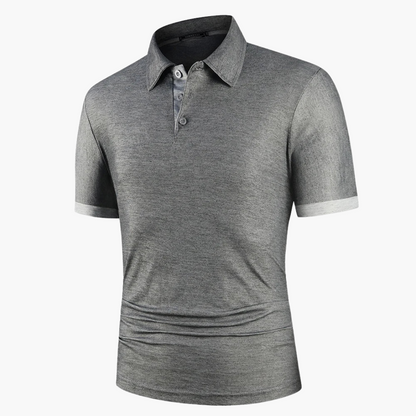Geripptes Poloshirt mit Kontrast für Herren