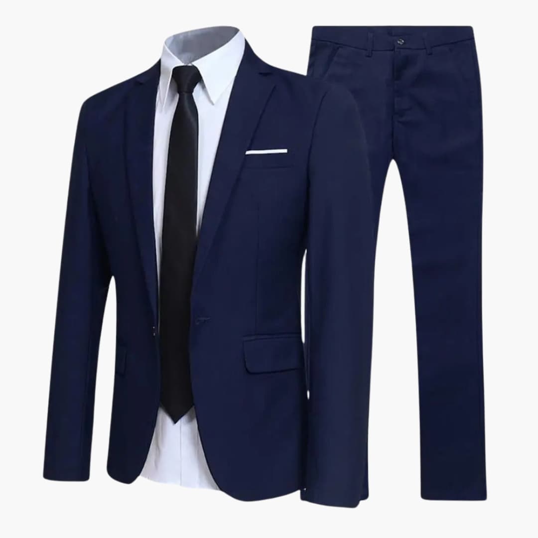 Zweiteiliger Slim Fit Anzug für Herren