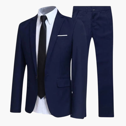 Zweiteiliger Slim Fit Anzug für Herren
