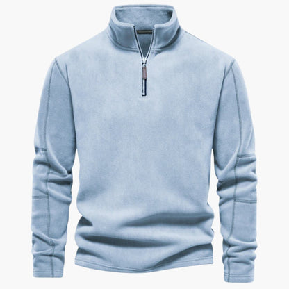 Viertelreißverschluss Fleecepullover für Herren