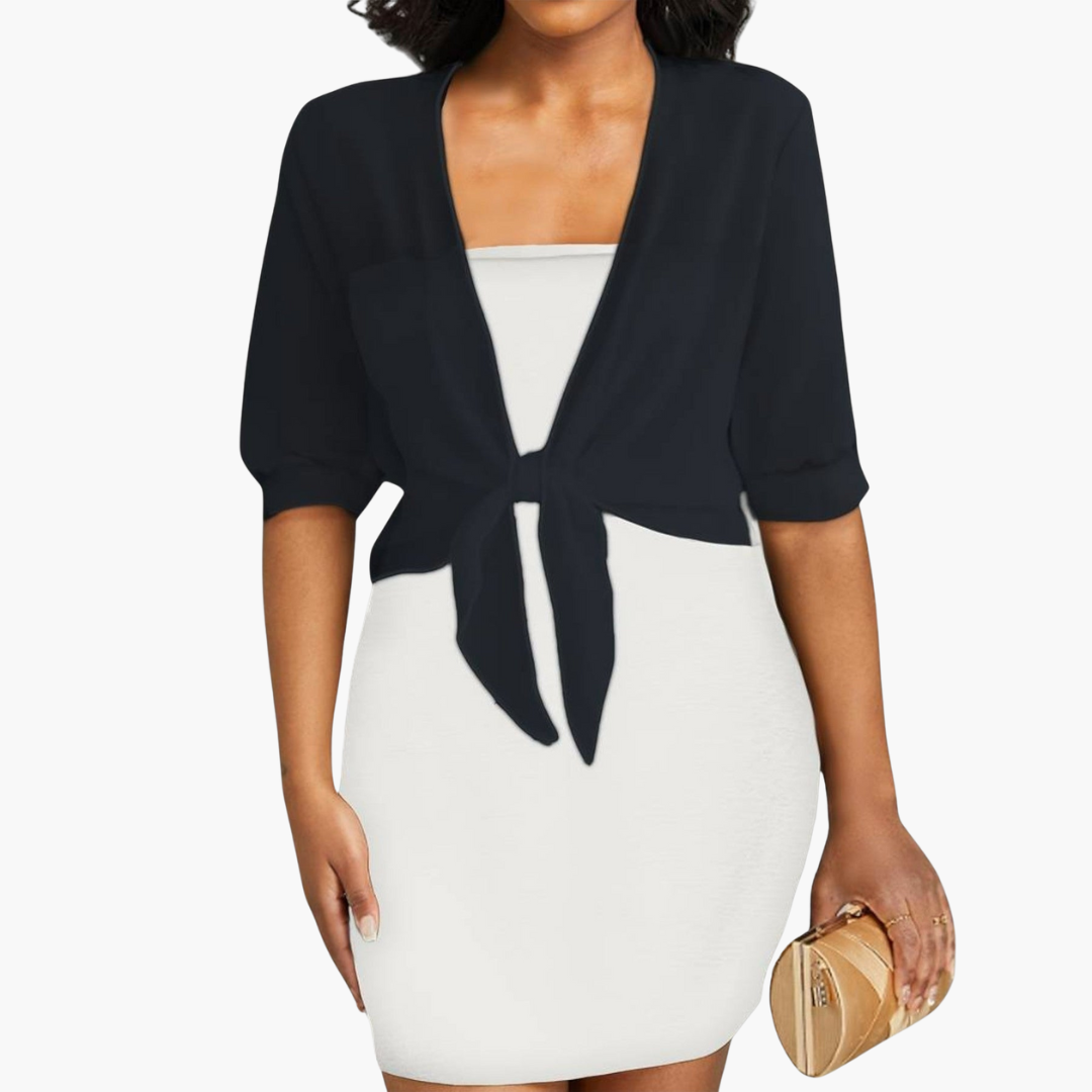 Offene Bluse mit langen Ärmeln für Damen