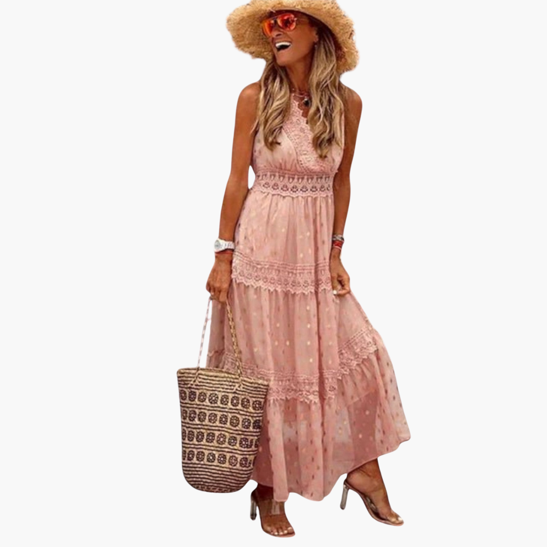 Spitzen Maxi Kleid für Damen
