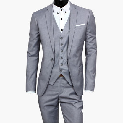 Dreiteiliger Slim Fit Anzug für Herren