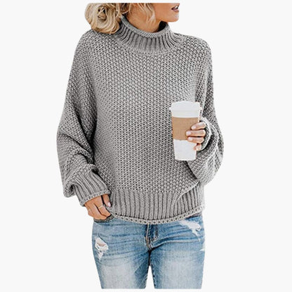 Klassischer Rippstrickpullover für Damen