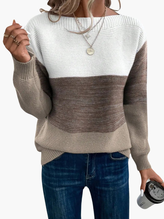 Gerippter Winterpullover für Damen