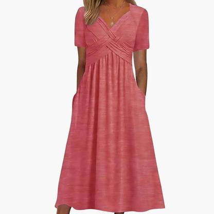 Figurfreundliches Midi Kleid für Damen