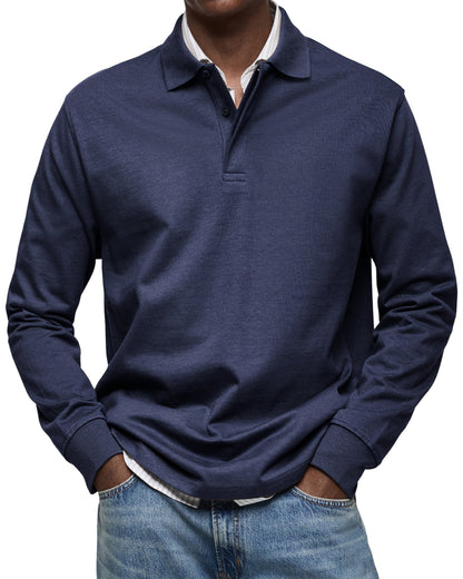Maleko | Lässiges Langarm-Poloshirt