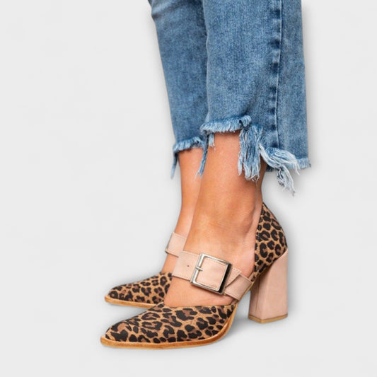 Jessica – Leopardenmuster-Chunky-Heels