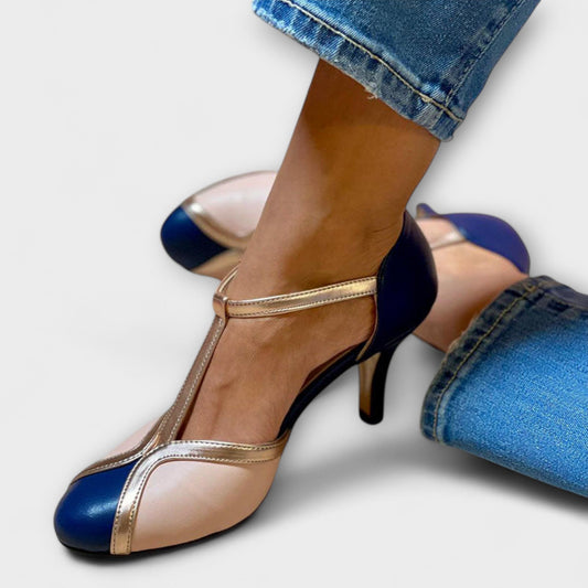 Luna – Stiletto-Absatzschuhe mit T-Riemchen