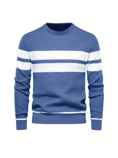 Herren-Strickpullover mit Streifen
