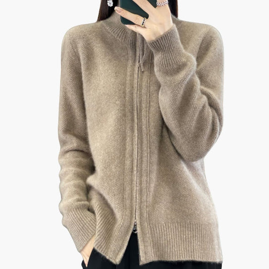 Reißverschluss Strickjacke für Damen