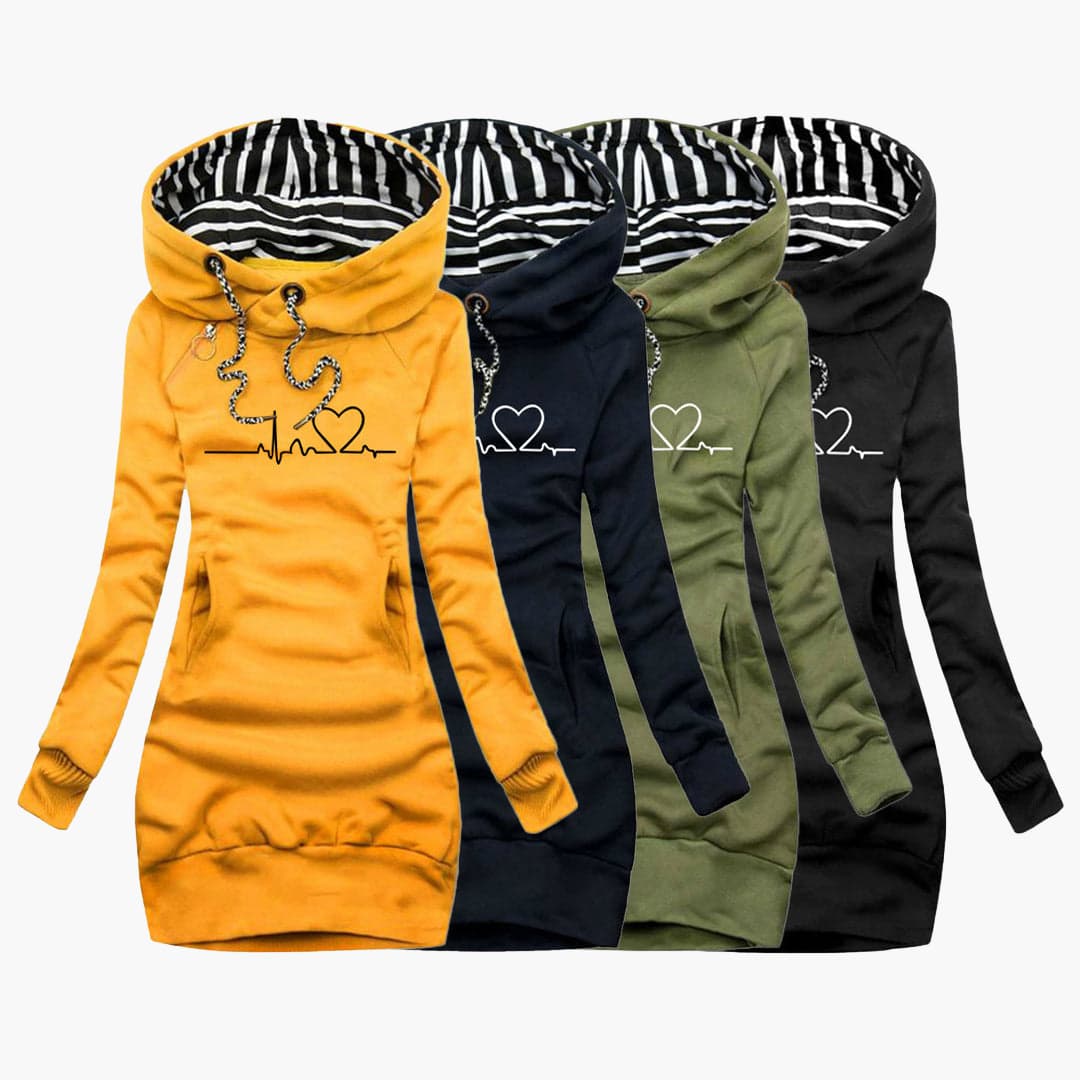 Herzmotiv Hoodie für Damen
