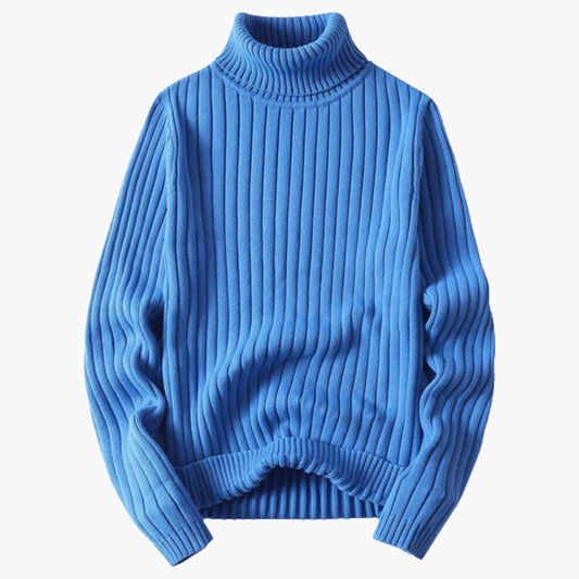 Gerippter Rollkragenpullover für Herren