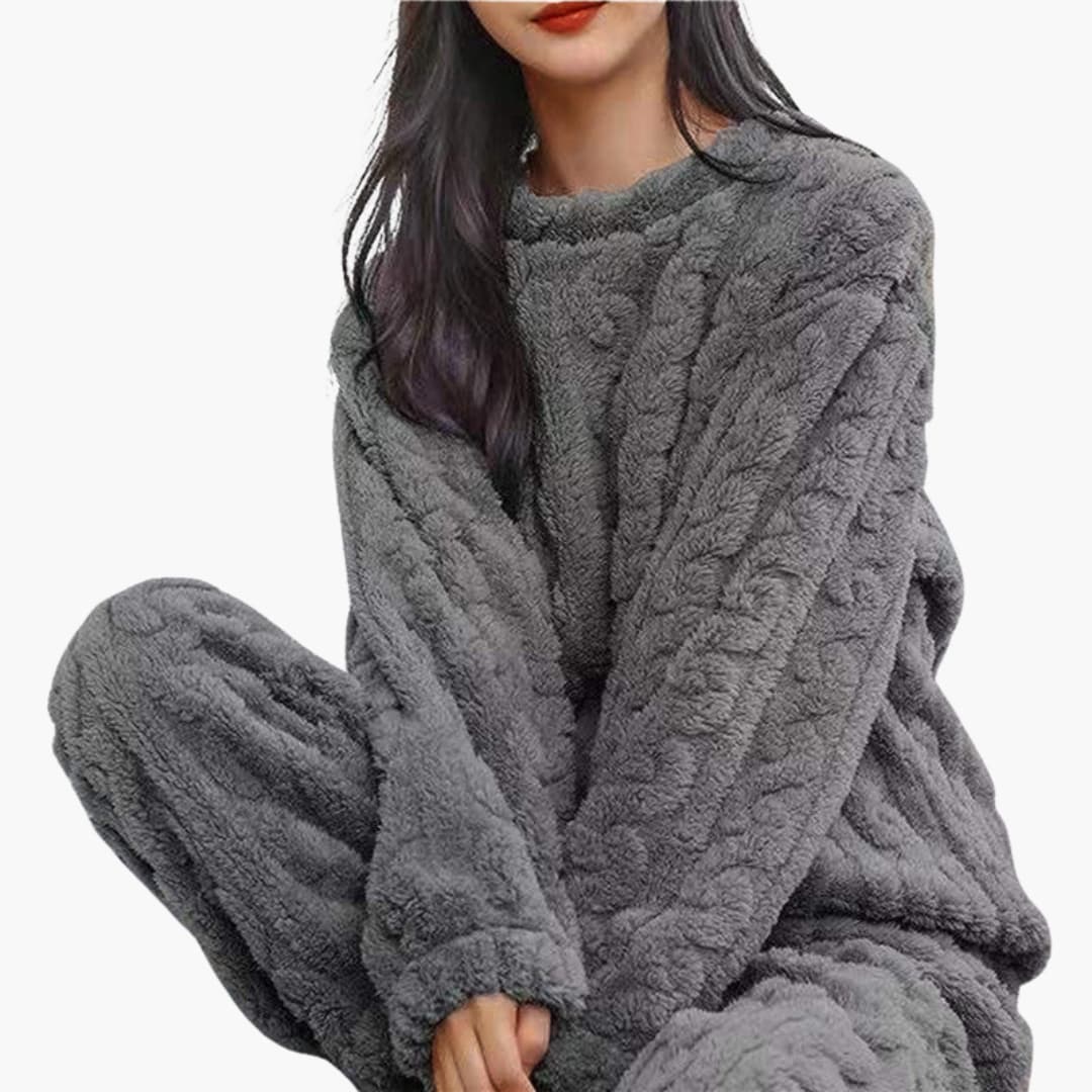 Fleece Schlafanzug Set für Damen