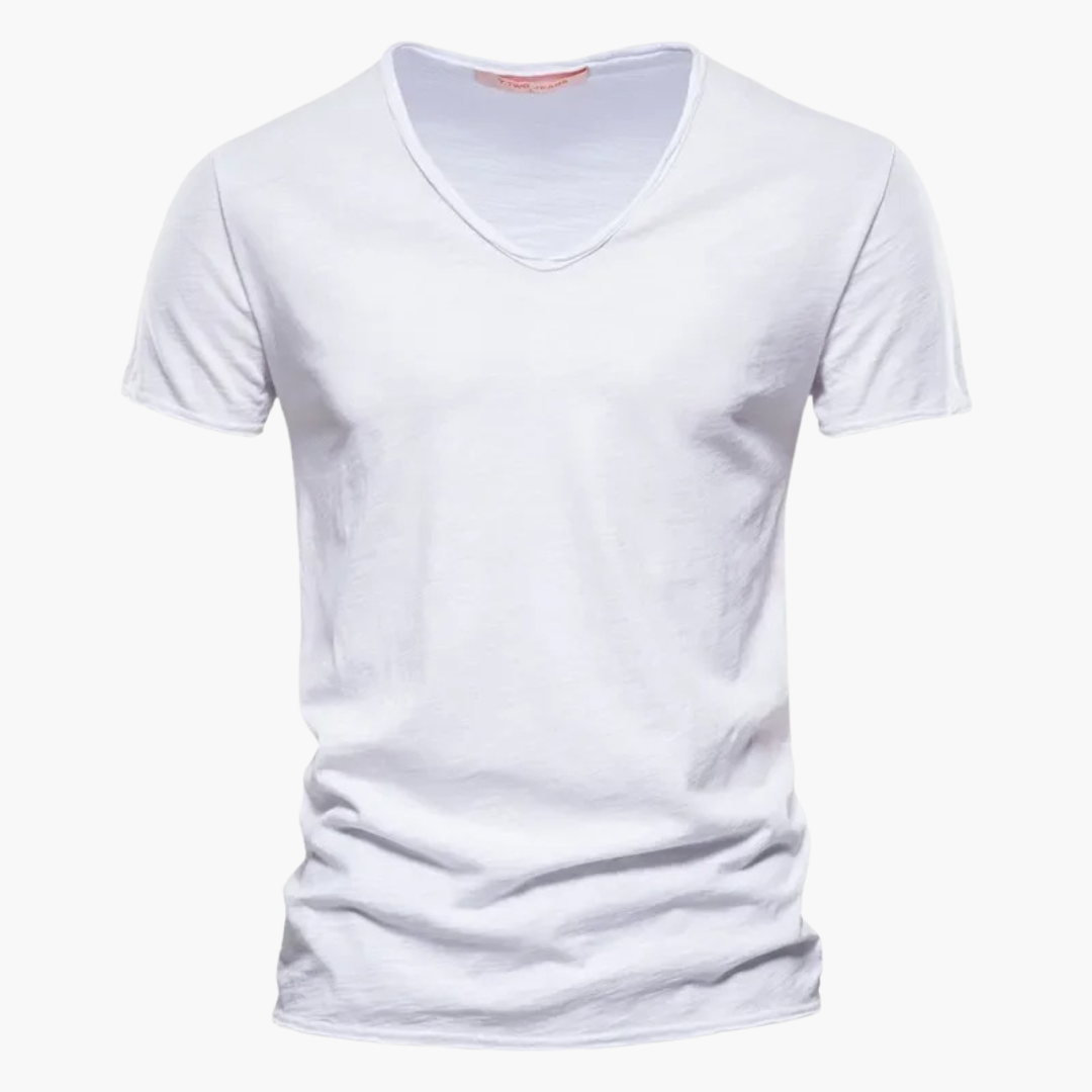 V-Ausschnitt Slim Fit T-Shirt für Herren