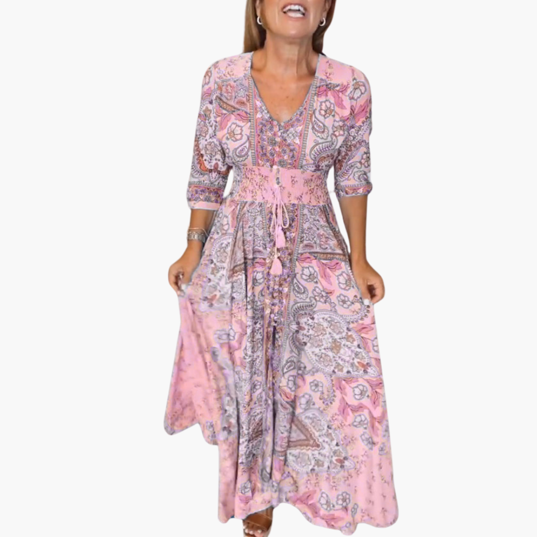 Boho Pattern Maxi Kleid für Damen