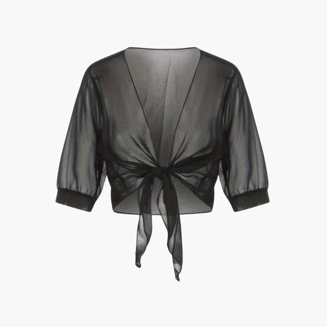 Offene Bluse mit langen Ärmeln für Damen