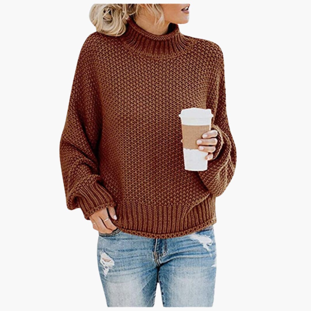 Klassischer Rippstrickpullover für Damen