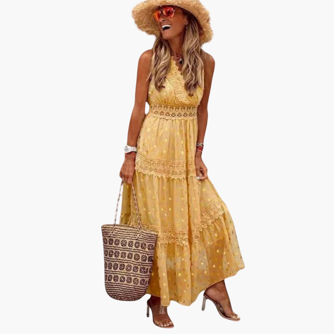 Spitzen Maxi Kleid für Damen