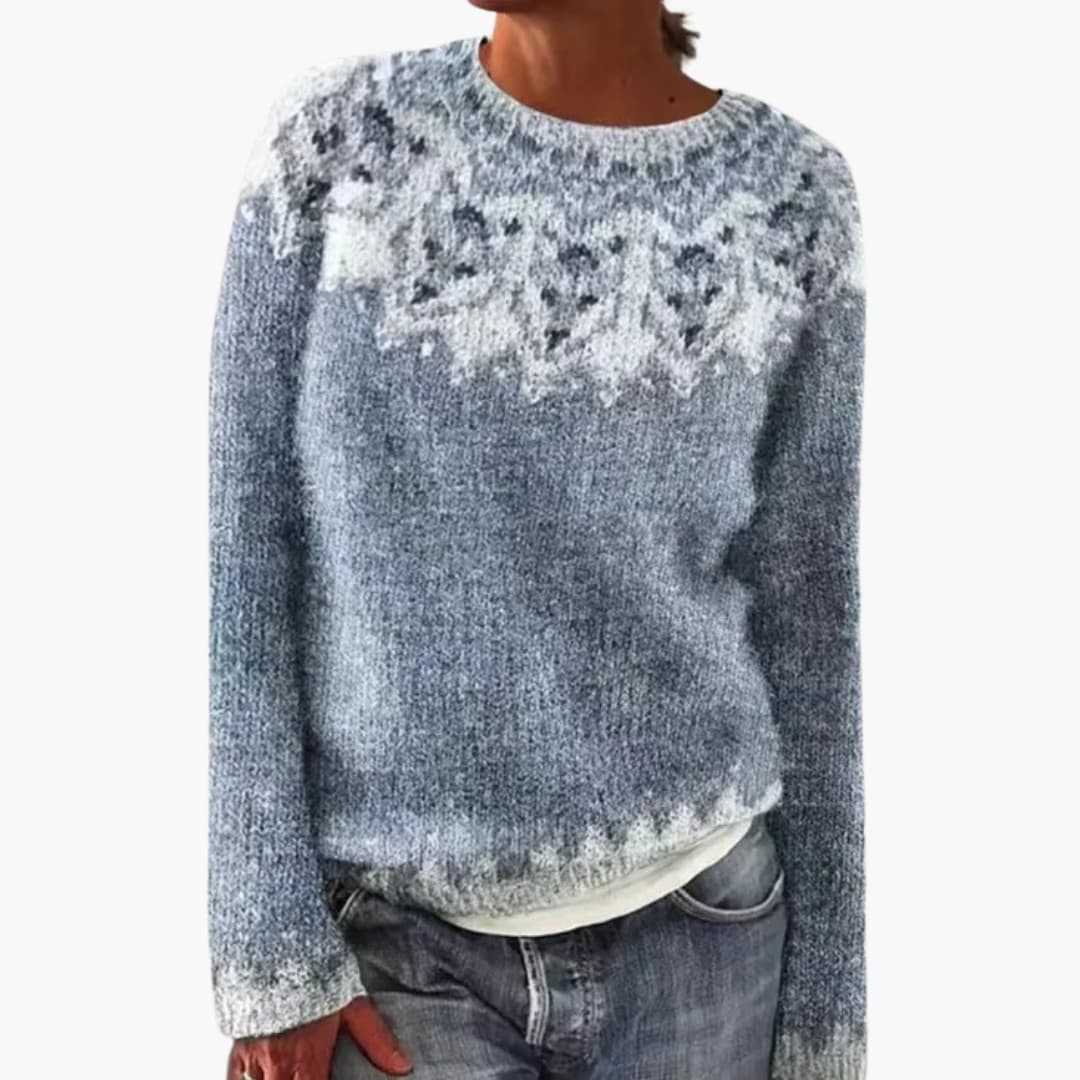 Mehrfarbiger Strickpullover für Damen