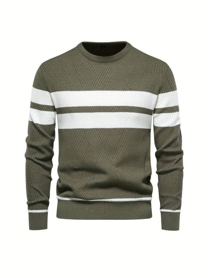 Herren-Strickpullover mit Streifen
